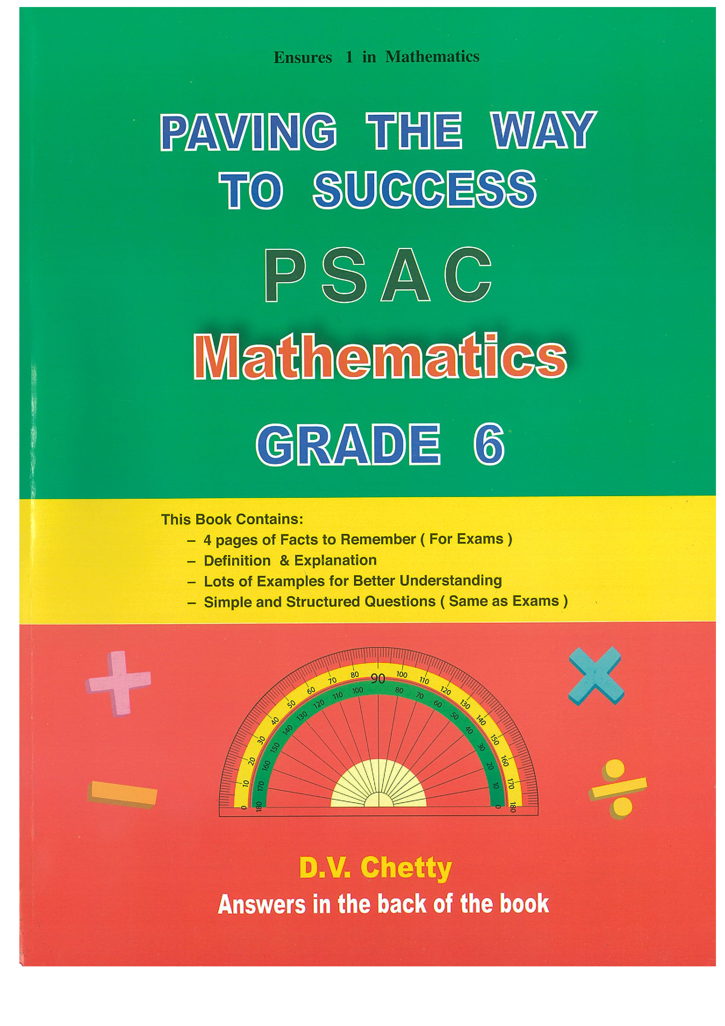 Mathematics - Paving The Way To Success - Grade 6 (Chetty)